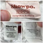 Showpo  White V Neck Romper Ruffle Sleeve Elastic Waist Size 6 Photo 3