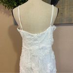 Lulus NWOT Sultry Romantic White Lace Textured Bustier Bodycon Midi Dress Photo 6