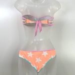 Agua Bendita Bikini Bandeau Star Print Orange Size M Photo 8