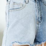 Madison Two Tone High Waisted Denim Short Photo 2