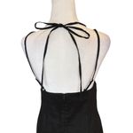 J.Crew  Collection Halter Tie V Neck Sheath Midi Dress Womens Size 4 Black NWT Photo 7