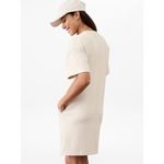 Athleta  L Seasoft Rib Tee Dress Bone Large Regular Photo 4