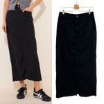 Anthropologie  Maeve The Colette Linen‎ Blend Maxi Skirt Black Size Medium Photo 1