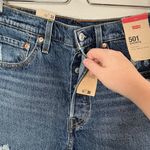 Levi's  501 Womens High Waisted Dark Wash Cut Off Denim Shorts Size 30 Photo 4