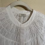 AYR ‎ The Love Spell blouse sz medium flowy white silk cotton shirred Photo 4
