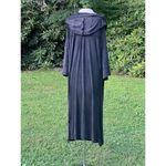 POL  Women's Ladies Black Knit Hoodie Dress S Flowy Lightweight Photo 1