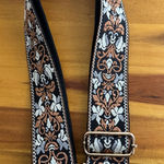 Wide replacement purse strap embroidered multicolor Black Photo 0