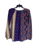 Stoosh Women’s Boho Multi Colored Tie Blouse Size Large Photo 2
