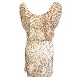 Aidan Mattox  gold sequence blouson mini cocktail party dress sz 4 Photo 7
