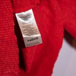 Free People Midnight Half Zip V Neck Pullover Ribbed Sweater High Risk Red XS Photo 2