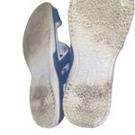 Dr. Scholls  Blue Leather & Fabric Panama Strap Sandals, Gel Cushion, Women 7 Photo 1