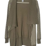 Carmen Marc Valvo Women's Open Front Wool Blend Cardigan Sweater Taupe S Photo 0