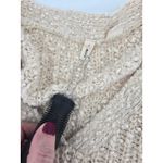 MOTH Beige Textured Knit Wool Blend Sweater Women's Medium Zip Front Tan Photo 3