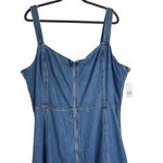 Gap NWT UltraSoft Denim Maxi Dress Plus Size XXL Sleeveless A-Line Jean Midi 2X Photo 5