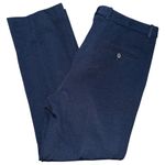 Theory  Women’s 8 Navy Blue Hartsdale K Oxford Knit Mid Rise Straight Crop Pants Photo 6
