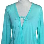 prAna Women's Keoki Tunic Top Swimsuit Cover-up Size S Green 3/4 Sleeves Beach Photo 1