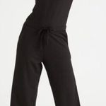 Quince‎ black French terry jumpsuit cropped Photo 1