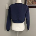 Nike  CROPPED SWEATSHIRT Navy Blue Athleisure Athletic Womens Size XS Photo 4