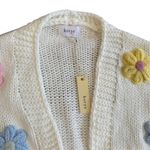 Korye 3D Crochet Flower Cropped Cardigan in Cream/Multi, Size S/M​ Photo 1