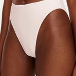 J.Crew  NWT Ribbed High Rise Cheeky Swim Bottom Pale Pink Size Small Photo 0