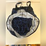 Lands' End  Womens Black Blue Floral Swim Dress Bathing Suit SIZE 16W Photo 1