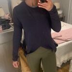 Athleta NWOT  samsara side tie sweatshirt dark grey Photo 3