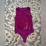 EXPRESS Hot Pink Fuchsia Body Contour Sequin Crew Neck Bodysuit⭐️ Photo 1