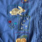 American Vintage Embroidered denim cottagecore button up with bunny and vegetables Photo 2