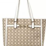 Giani Bernini  Tan Logo Jacquard Tote NWT Photo 0