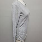Banana Republic metallic gray Italian yarn cashmere blend crewneck sweater size Photo 3
