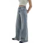 PacSun  Lena Medium Indigo Tint Low Rise Super Baggy Jeans Lizette NWT Size 26 Photo 2