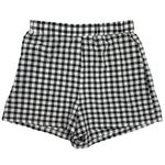 Princess Polly Black Gingham High Rise Elastic Waist Pull On Casual Mini Short 6 Photo 0