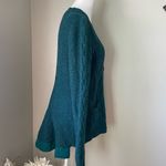 Anthropologie Far Away From Close Fisherman Wool Blend Cable Knit Cardigan Blue Size M Photo 2