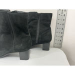 Nine West Womans  Solset Size 9.5 W Black Square Toe Zip Block Heel Ankle Boots Photo 3