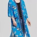 Xhilaration Blue Floral Kimono Cardigan. Size-XXL Photo 0