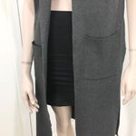 Joan Vass  Gray Sleeveless Duster Vest S Photo 5