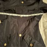 Betsey Johnson  Women's Size XS Black Hooded Long Rain Coat Jacket Gold Hardware Photo 11