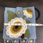 Cute handmade purse with appliqué floral with lining and pocket inside Photo 6