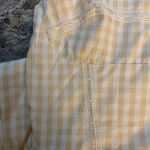 GINGHAM yellow summer corset laced midi dress with pockets Size L Photo 1