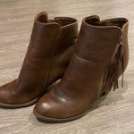Nine West Dritax 5 Brown Fringe Booties Photo 1