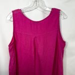 Terzo Millennio Large Linen Tank Top Made In Italy Hot Pink Lace Crochet 1564 Photo 8
