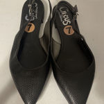 Circus by Sam Edelman Circus Sam Edelman Black Textured Pointed Toe Slingback Flats 7 Photo 0