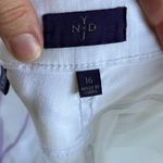 NYDJ  Women's White Crop Jeans Rhinestone Cuffs Size 16 Photo 6