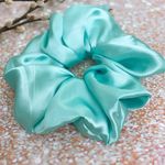 Mint Satin Silk JUMBO XXL Oversize Scrunchie Green Photo 1