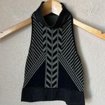 Free People Green And Black Mock Neck Crop Top Photo 0