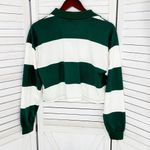 Disney  Bambi Rugby Stripe Cropped Polo Shirt Green White Small Long Sleeve Photo 8