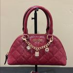 Guess | “Black Cherry Valento” Mini Satchel w/ Iconic Bag Charms & Crossbody Photo 0