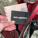 Karl Lagerfeld Paris Womens Maybelle Satchel Crossbody With Pouch Red Medium NWT Photo 5