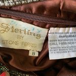 Vintage Sterling by Stone Ferris Brown Maxi Dress 8 Gown Formal Rhinestones Slit Photo 9