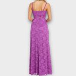 MORGAN AND CO. Women's Juniors Long Lace Corset Prom Dress Magenta Size 3 Purple Photo 2